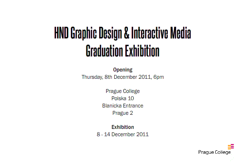 HND Graphic Design & Interactive Media Graduation Exhibition