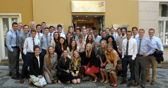 Brigham Young University students visit Prague College