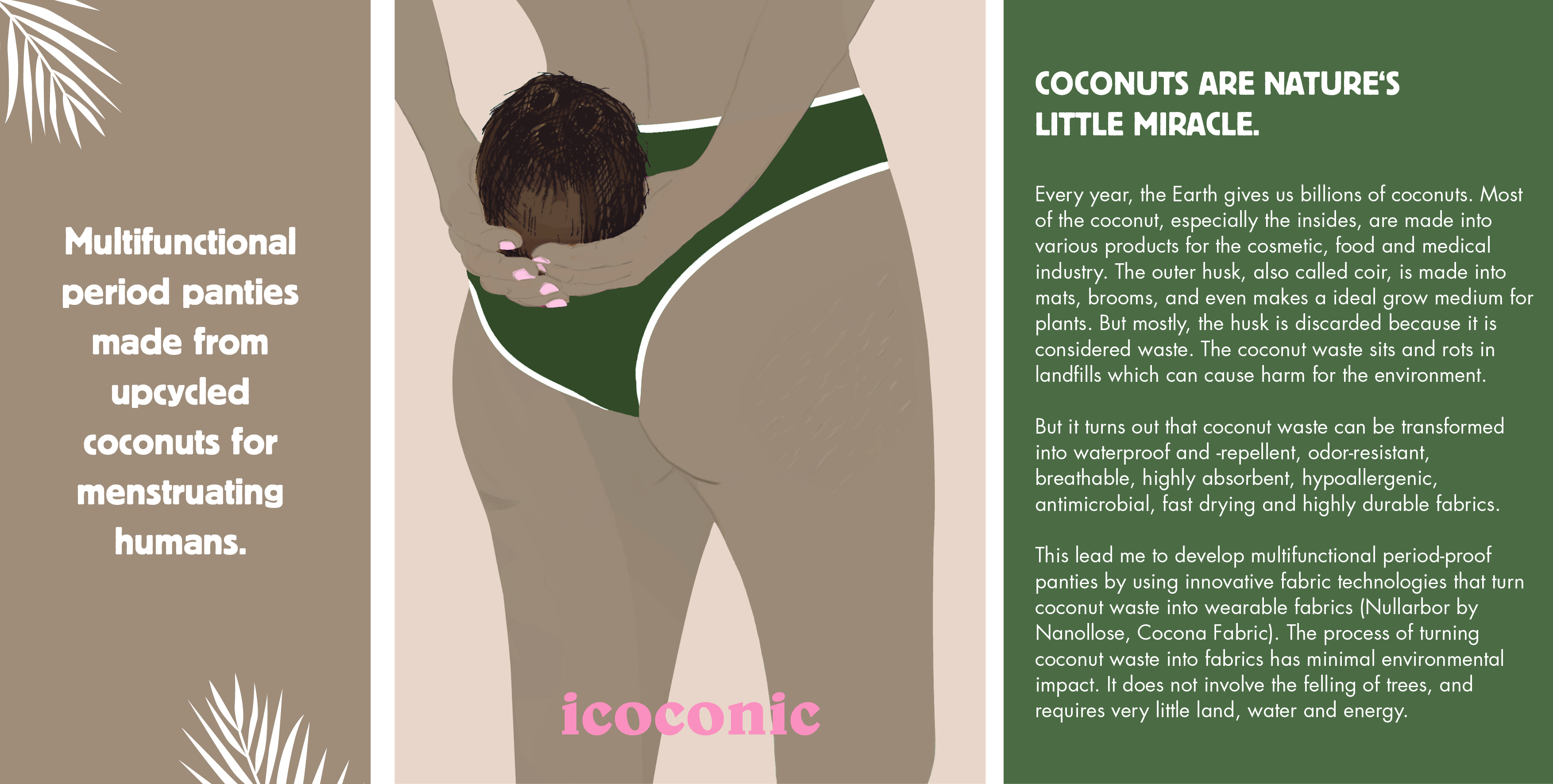 Multifunctional Period Panties made from Up-cycled Coconuts