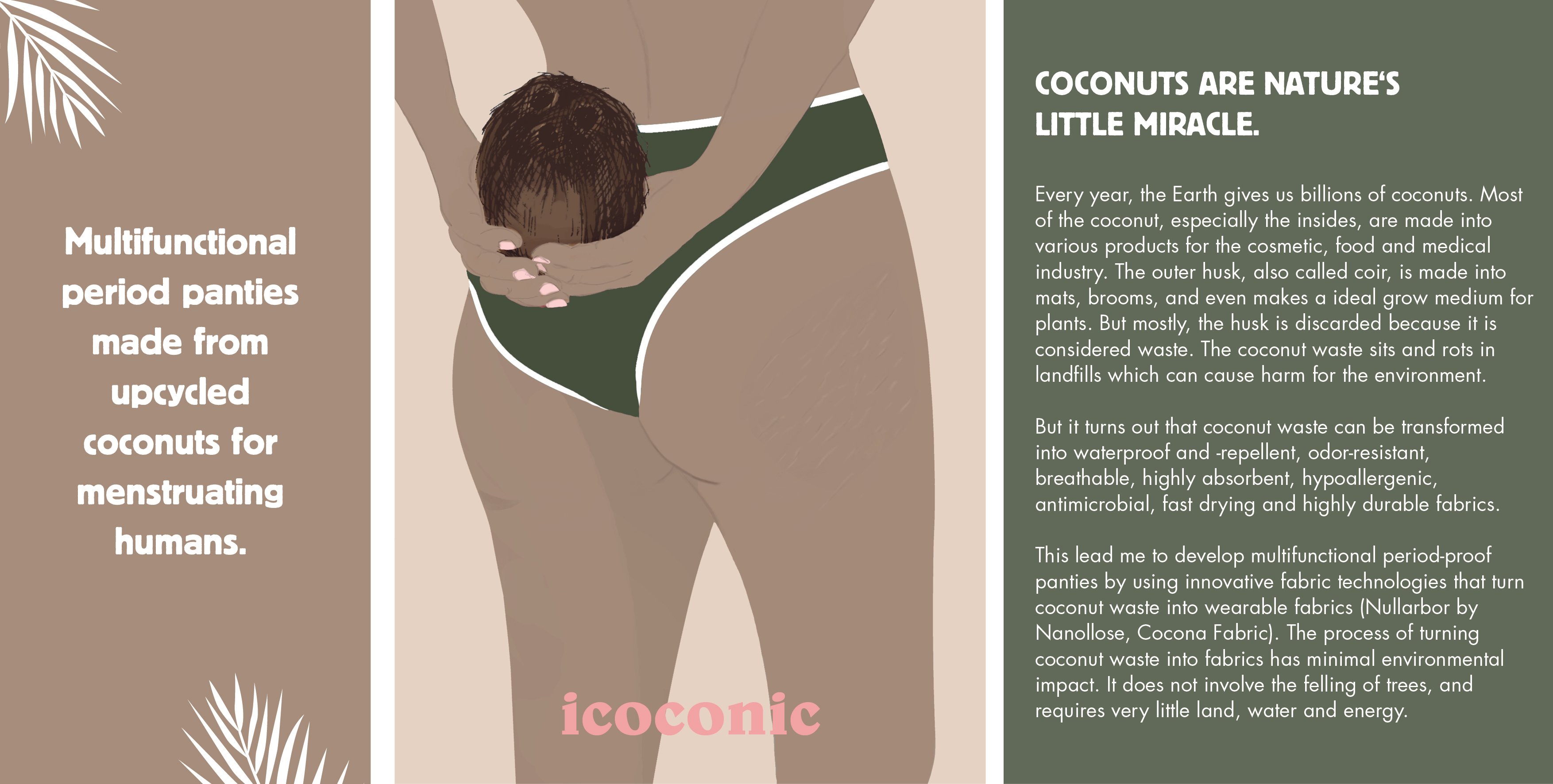 Multifunctional Period Panties made from Up-cycled Coconuts