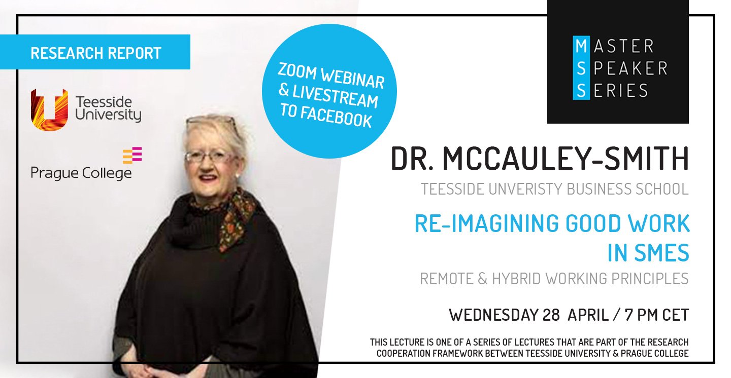 Master Speaker Series: Dr McCauley-Smith, Re-imagining good work in SMEs