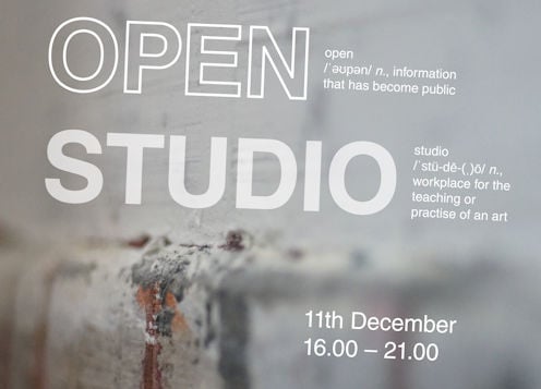 Open Studio - come and see where we work!